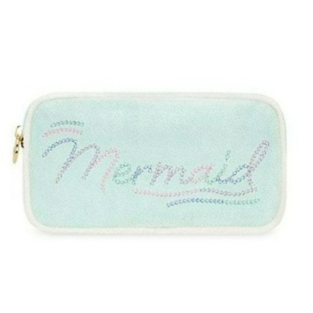 NWT Stoney Clover Lane Terry Embroidered Mermaid Small Pouch
